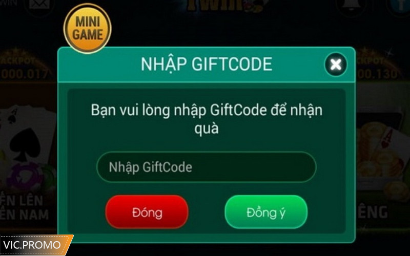 Cách nhập mã giftcode game bài tiến lên miền nam tại Vic Club